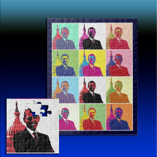 Quebra-cabeça Pop art do presidente Obama