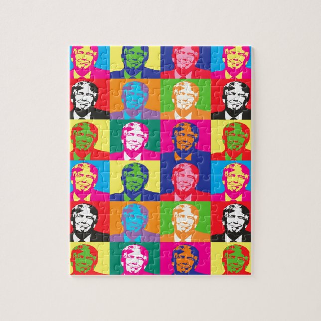 Quebra-cabeça pop art donald trump (Vertical)