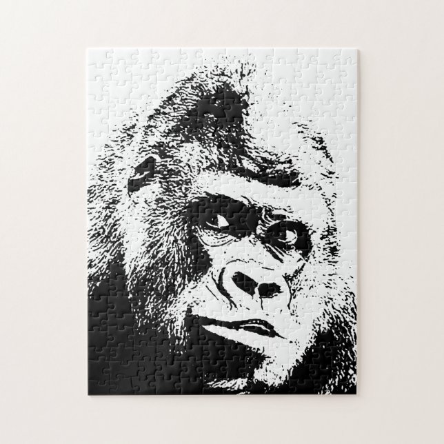 Quebra-cabeça Pop Art Gorilla Animais Selvagens (Vertical)