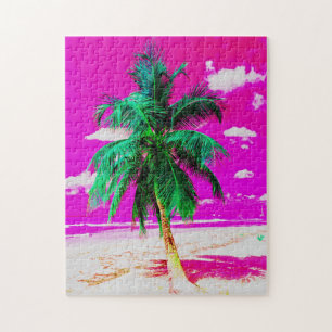 Quebra-cabeça Pop Art Hawaii Island Viagem Beach Palm Tree