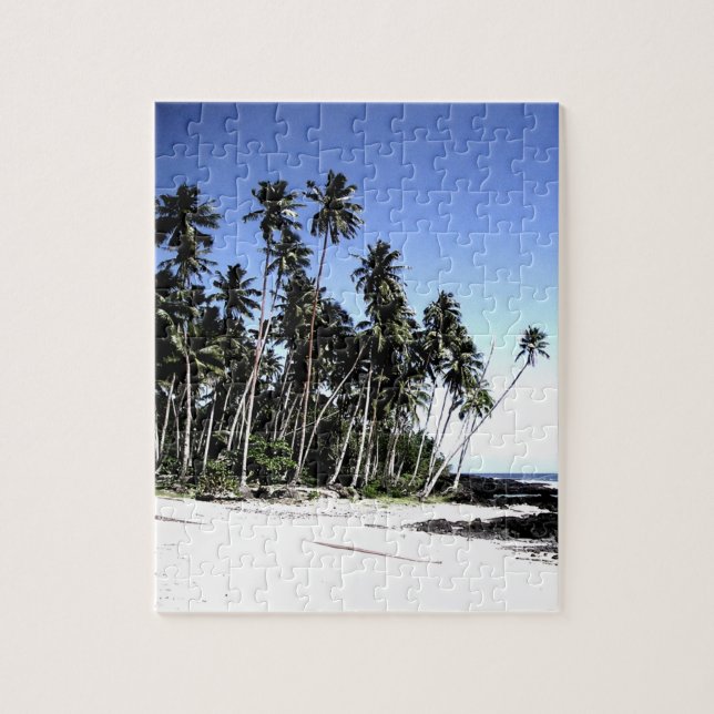 Quebra-cabeça Pop Art Hawaii Island Viagem Beach Palm Trees (Vertical)