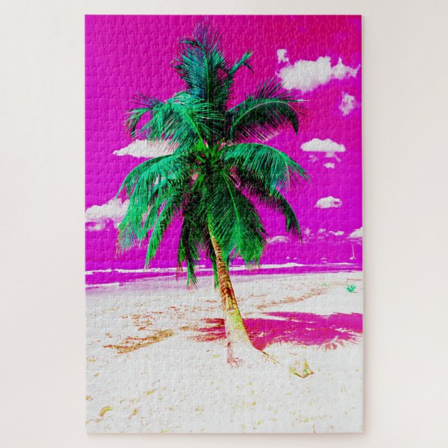 Quebra-cabeça Pop Art Hawaii Island Viagem Palm Tree (Vertical)