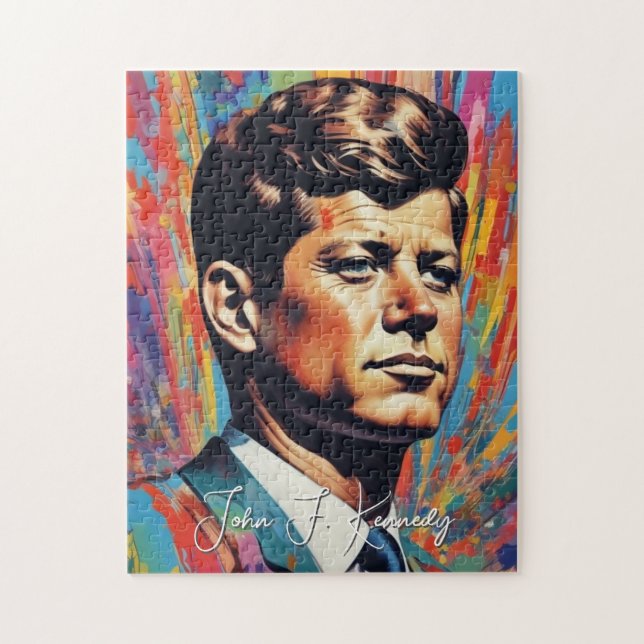 Quebra-cabeça Pop Art Jack JFK John F. Kennedy (Vertical)