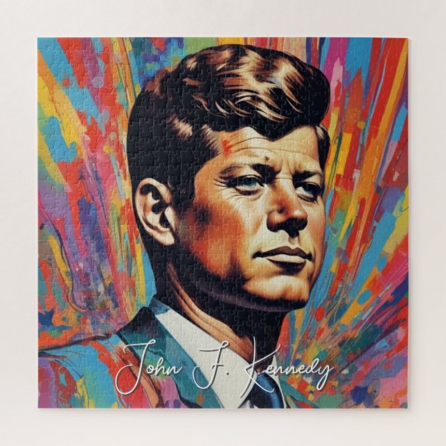 Quebra-cabeça Pop Art Jack JFK John F. Kennedy (Vertical)