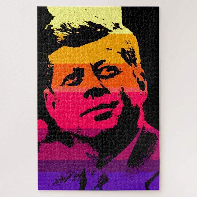 Quebra-cabeça Pop Art Jack JFK John F. Kennedy (Vertical)