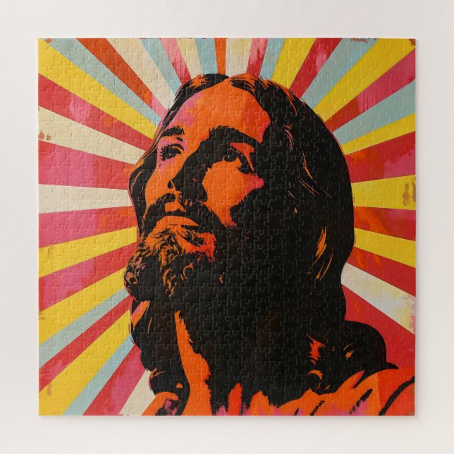 Quebra-cabeça Pop Art Jesus Cristo (Vertical)
