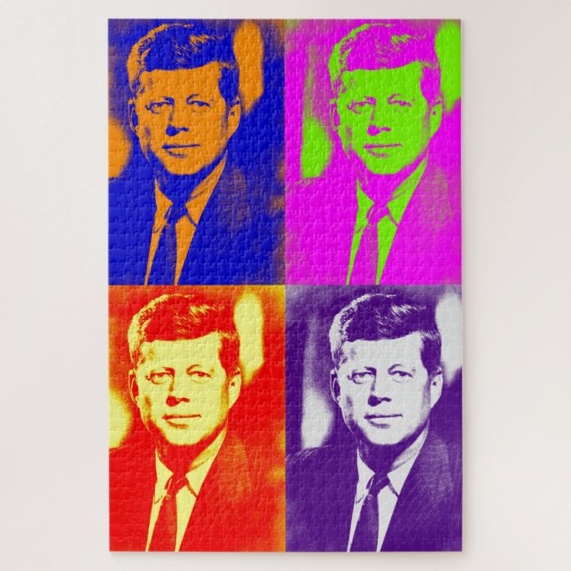 Quebra-cabeça Pop Art JFK John F. Kennedy (Vertical)