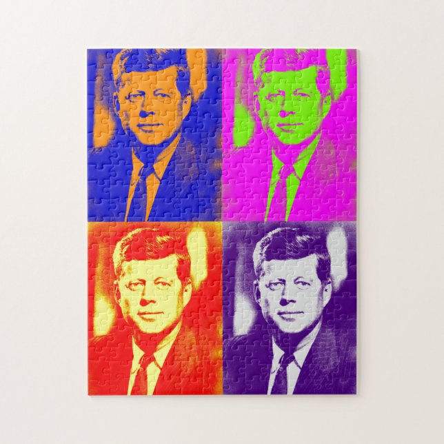 Quebra-cabeça Pop Art JFK John F. Kennedy (Vertical)