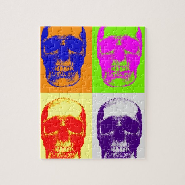 Quebra-cabeça Pop Art Skull (Vertical)