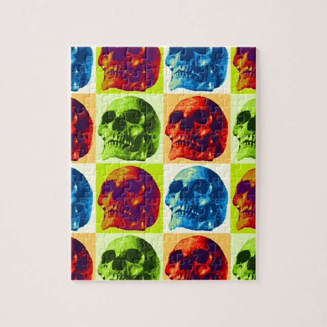 Quebra-cabeça Pop Art Skull (Vertical)
