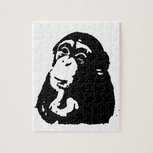 Quebra-cabeça Pop Art Thinking Chimpanzee
