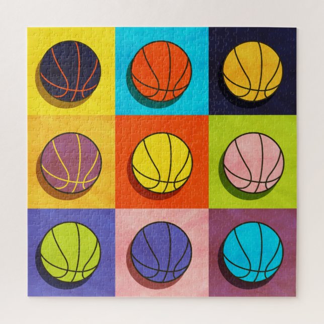 Quebra-cabeça Pop de arte de basquetebol (Vertical)