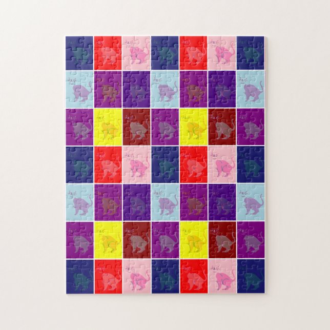 Quebra-cabeça Pop de gato sorridente (Vertical)