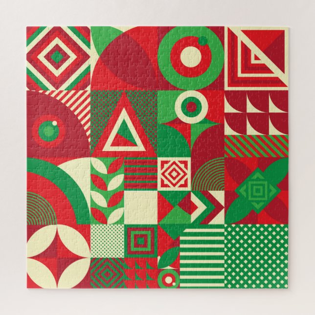 Quebra-cabeça Pop geométrico: Azulejos Abstratos coloridos. (Vertical)