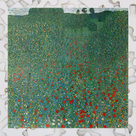 Quebra-cabeça Poppy Field de Gustav Klimt, Vintage Art Nouveau