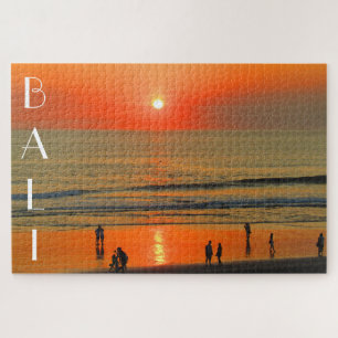Quebra-cabeça pôr do sol do seminyak bali