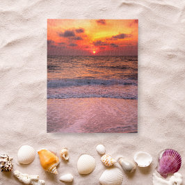 Quebra-cabeça Pôr do sol dramático na praia em Naples, Flórida