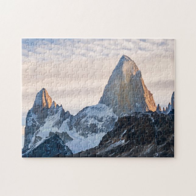 Quebra-cabeça Por do sol e nuvens sobre Mt Fitzroy (Horizontal)