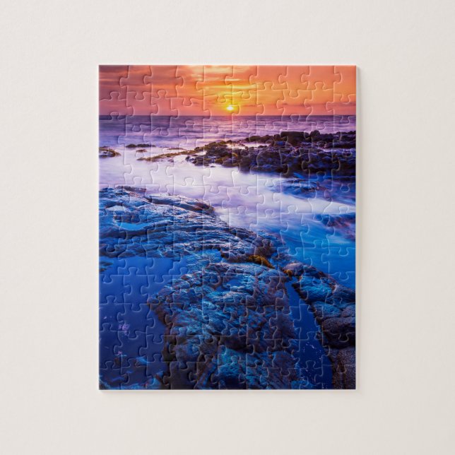 Quebra-cabeça Pôr do sol e poça de maré no Havaí (Vertical)
