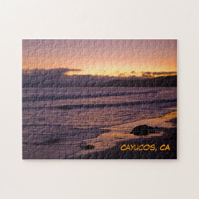 Quebra-cabeça Por do sol em Cayucos (Horizontal)