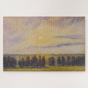 Quebra-cabeça Pôr do sol em Éragny de Camille Pissarro
