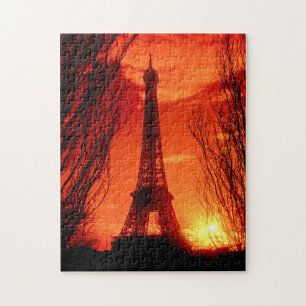 Quebra-cabeça Por do sol em Paris