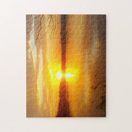 Quebra-cabeça Por do sol em um lago