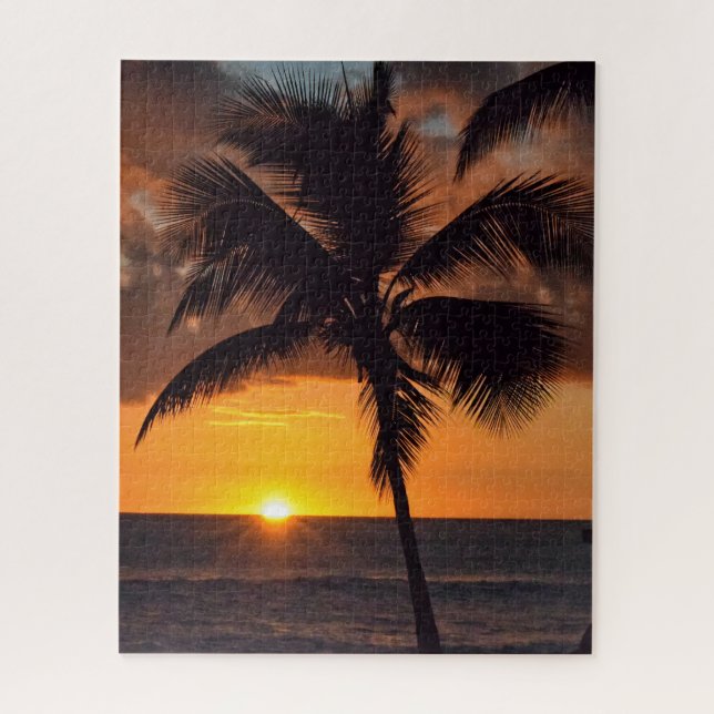 Quebra-cabeça Por do sol havaiano - 16x20 - PC 520 (Vertical)
