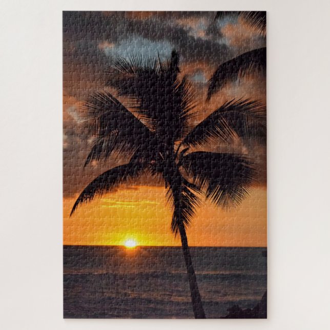 Quebra-cabeça Por do sol havaiano - 20x30 - PC 1014 (Vertical)