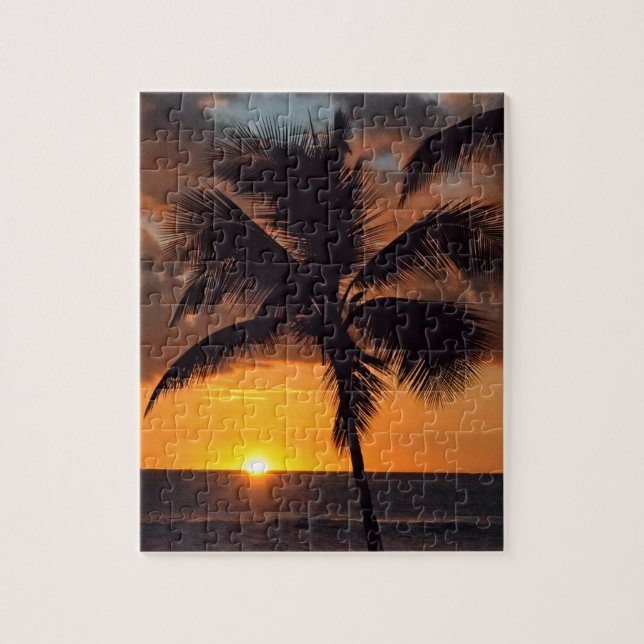 Quebra-cabeça Por do sol havaiano - 8x10 - PC 110 (Vertical)
