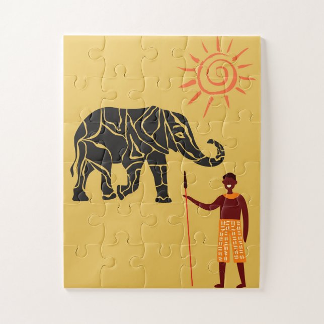 Quebra-cabeça pôr do sol na África (Vertical)