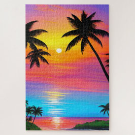 Quebra-cabeça Pôr do sol na praia