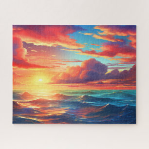 Quebra-cabeça Pôr do sol Nascer do sol Oceano Ondas Natureza Mar