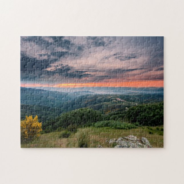 Quebra-cabeça Por do sol no Bierzo (Horizontal)