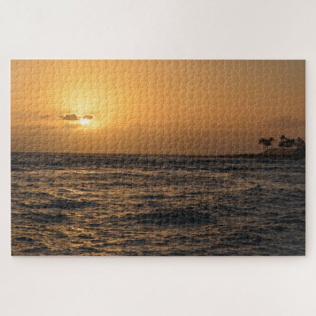 Quebra-cabeça Pôr do sol no oceano de Kauai (Horizontal)