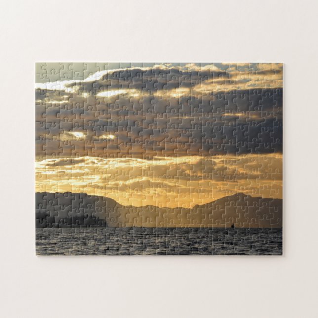 Quebra-cabeça Pôr do sol sobre a Baía de Ketchikan (Horizontal)