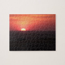 Quebra-cabeça Pôr do sol sobre a Palha