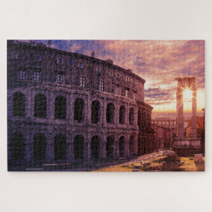 Quebra-cabeça Pôr do sol sobre Roma Coliseu em Roma