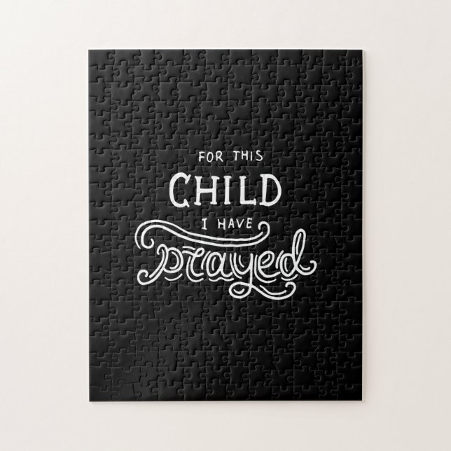 Quebra-cabeça por esta criança eu rezei (Vertical)