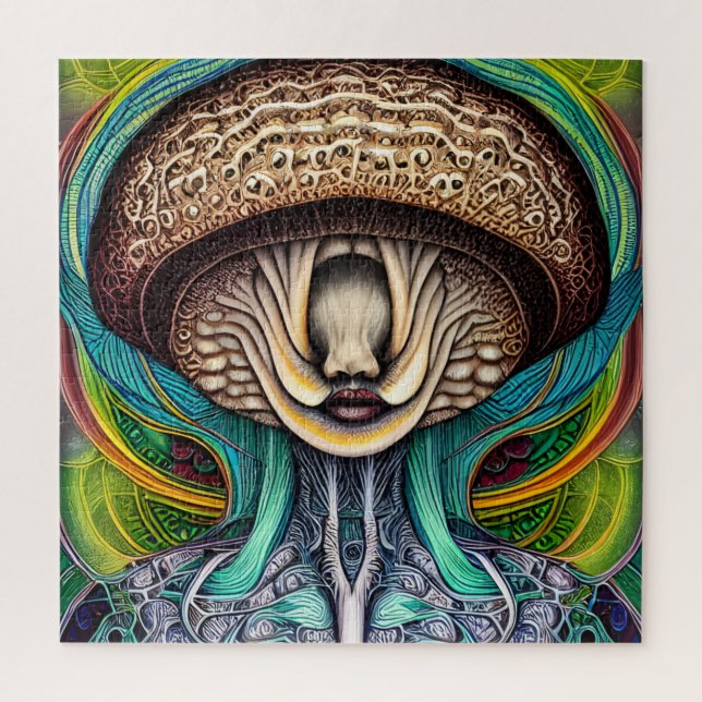 Quebra-cabeça Porta de um Cogumelo com Recursos Humanos (Vertical)