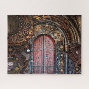 Quebra-cabeça Porta do Relógio de Entrada de Tempo Steampunk