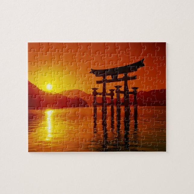Quebra-cabeça Porta O-Torii, santuário de Itsukushima, Miyajima, (Horizontal)