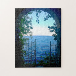 Quebra-cabeça Porta para o retrato da fada mística do oceano