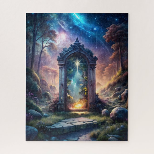 Quebra-cabeça Portal de Galáxia Fantasia - Porta Mística (Vertical)