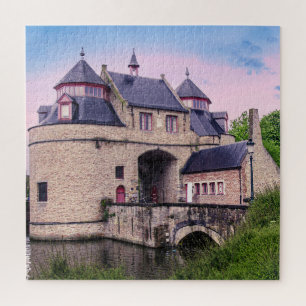 Quebra-cabeça Portão da cidade histórica em Bruges
