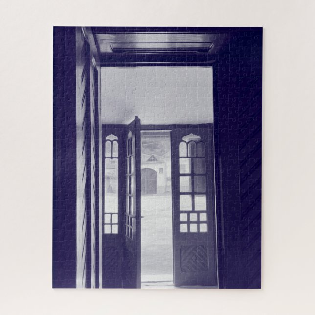 Quebra-cabeça Portas azuis (Vertical)