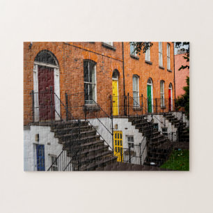 Quebra-cabeça Portas de Dublin georgianas Irlanda.