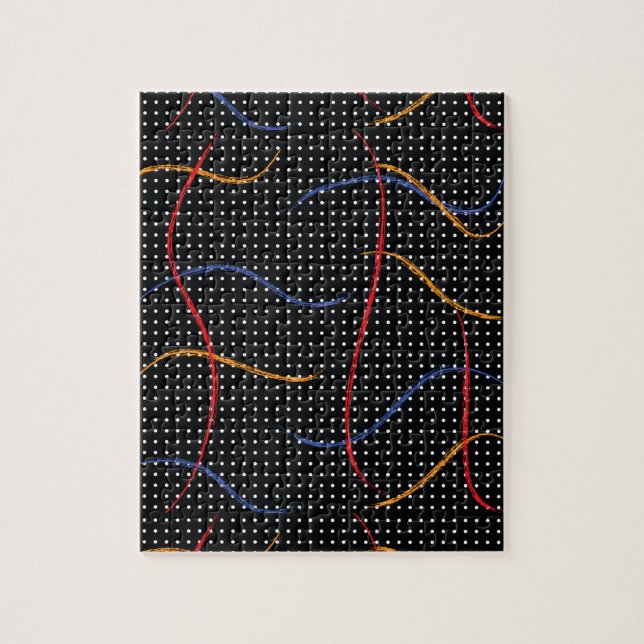 Quebra-cabeça Portas e Splatter de Pintura Retroativa (Vertical)