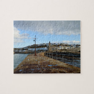 Quebra-cabeça Porthleven Cornualha Inglaterra no inverno