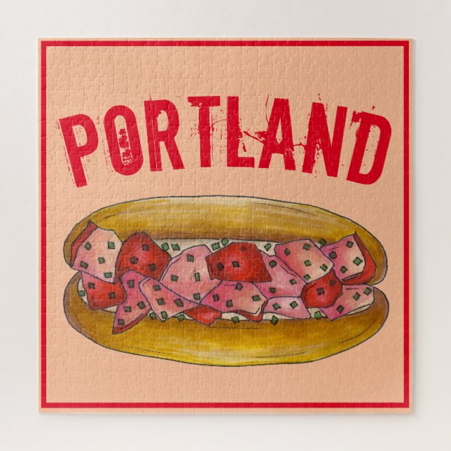 Quebra-cabeça Portland ME Maine Lobster Roll Sandwich Foodie (Vertical)